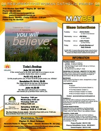 May 25 2025 Bulletin and Inserts